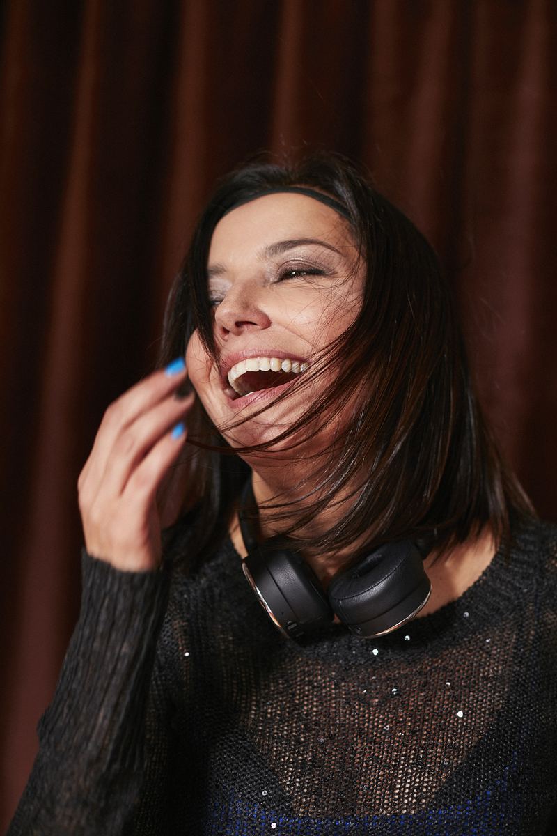Sol Aravena laughing, studio portrait